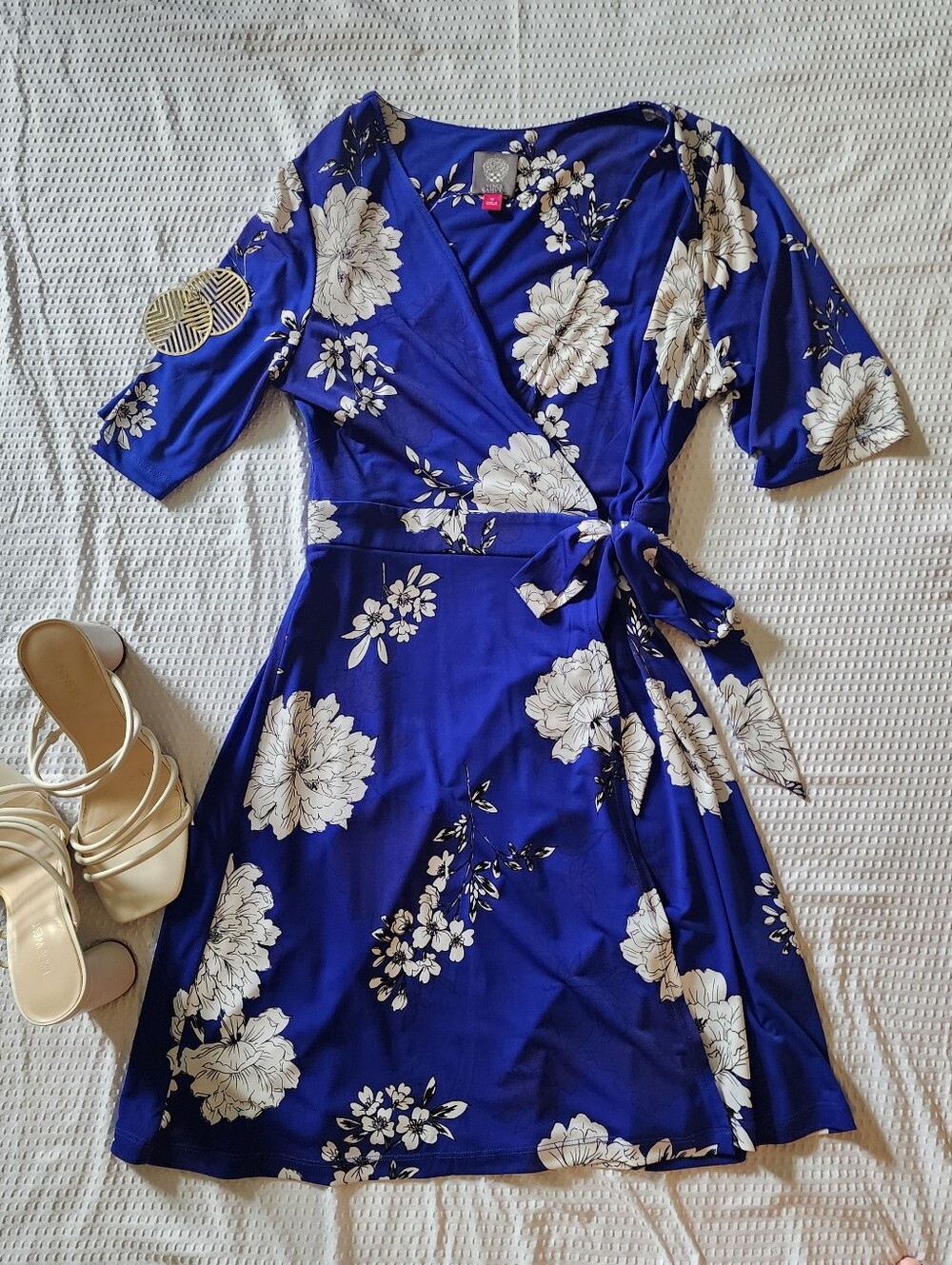 Vince Camuto Floral Faux Wrap Dress
